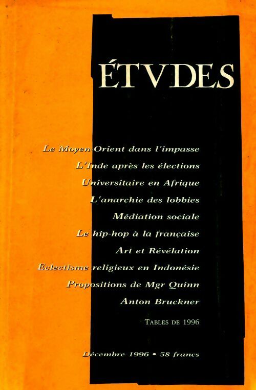 Etudes n°385-6 - Collectif - Livre