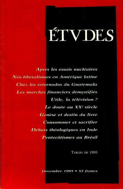 Etudes n°383-6 - Collectif - Livre