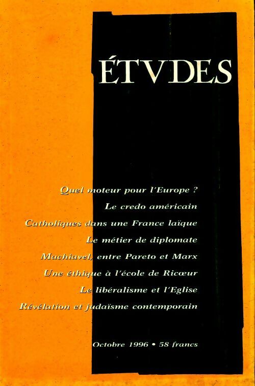 Etudes n°385-4 - Collectif - Livre