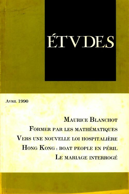 Etudes n°372-4 - Collectif - Livre