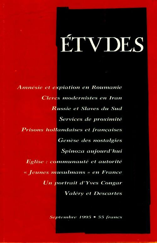 Etudes n°383-3 - Collectif - Livre
