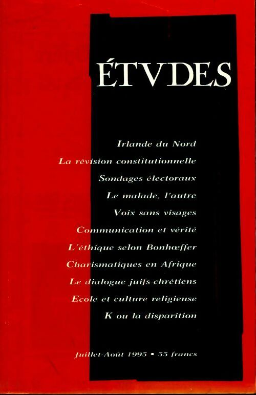 Etudes n°383-1 - Collectif - Livre