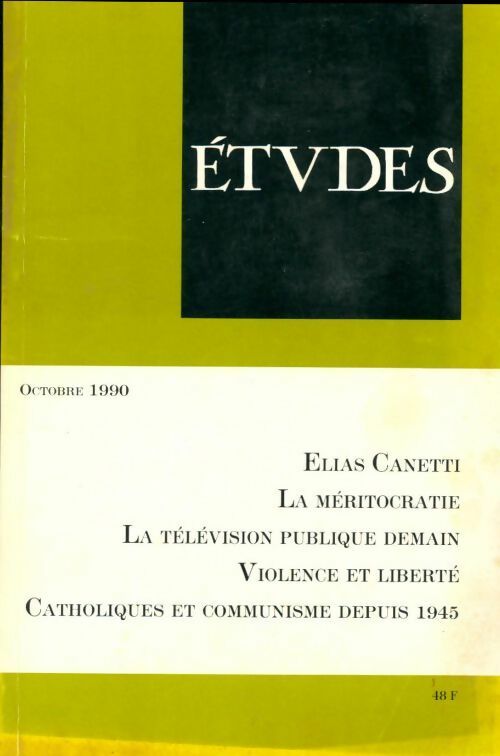 Etudes octobre 1990 - Collectif - Livre
