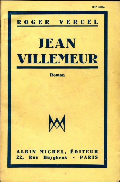Jean Villemeur - Roger Vercel - Livre