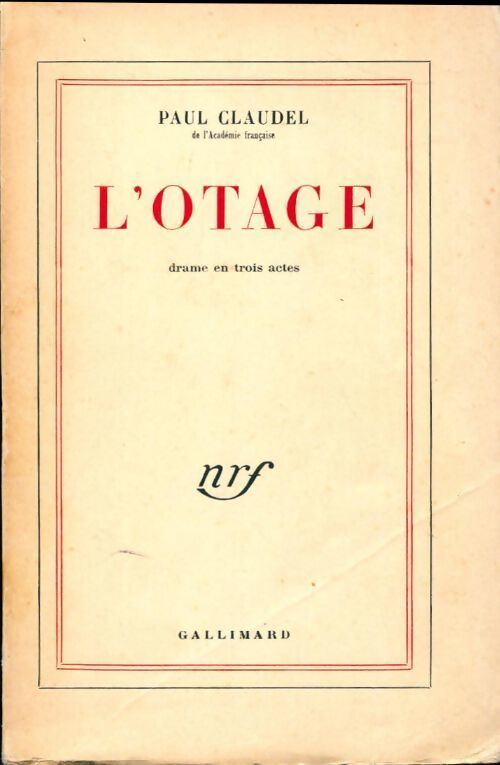 L'otage - Paul Claudel - Livre
