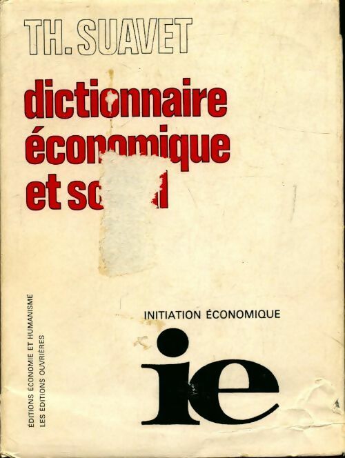 Dictionnaire économique et social - Thomas Suavet - Livre
