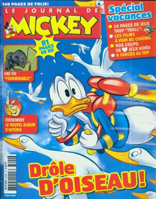 Le journal de Mickey n°3200-3201 : Drôle d'oiseau - Collectif - Livre