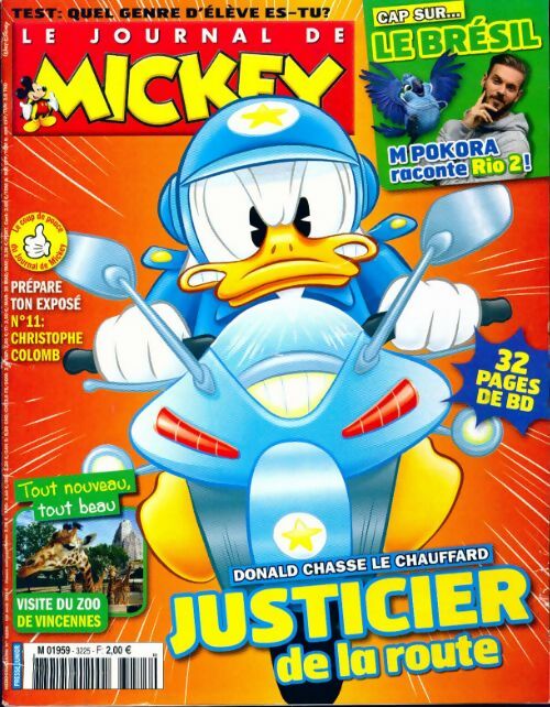 Le journal de Mickey n°3225 : Justicier de la route - Collectif - Livre