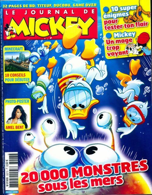 Le journal de Mickey n°3227 : 20 000 monstres sous les mers - Collectif - Livre