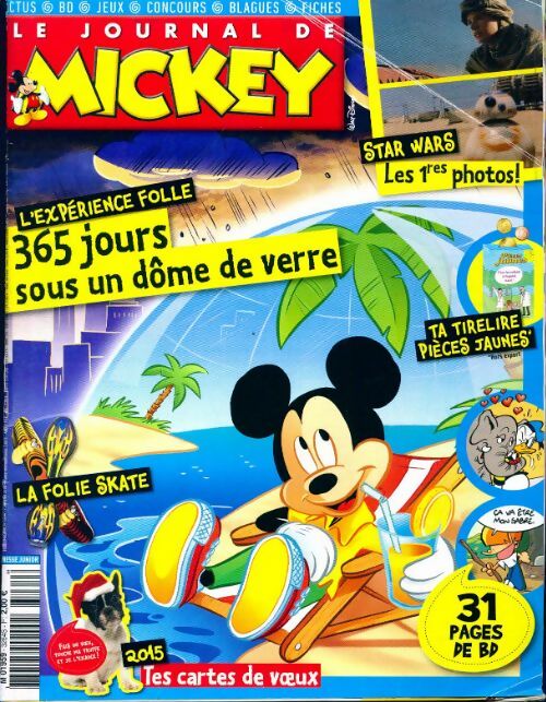 Le journal de Mickey n°3264 : 365 jours sous un dôme de verre - Collectif - Livre