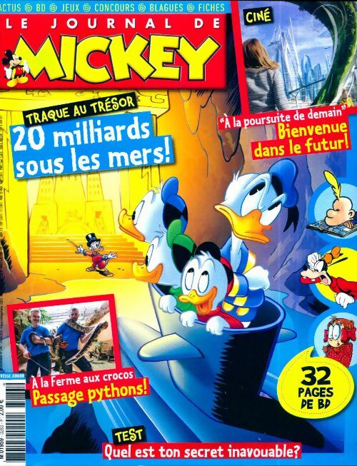 Le journal de Mickey n°3283 : 20 milliards sous les mers - Collectif - Livre