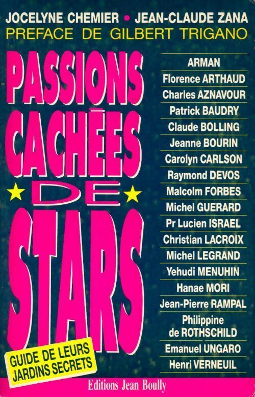 Passions cachées de stars - Jocelyne Chemier Mishkin - Livre