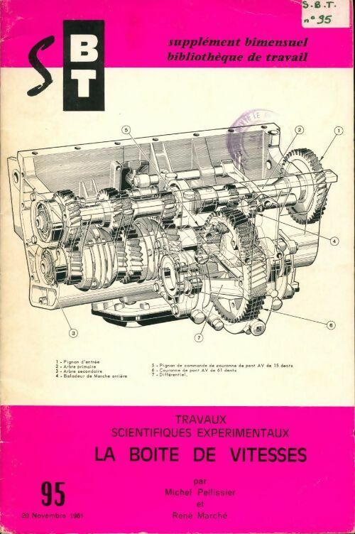 Bibliothèque de travail n°95 : La boîte de vitesse - Michel Pellissier, René Marché - Livre