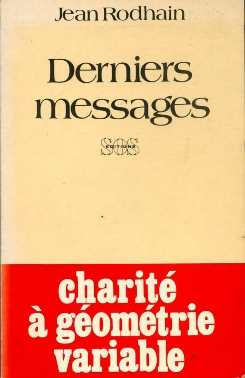 Derniers messages - Jean Rodhain - Livre