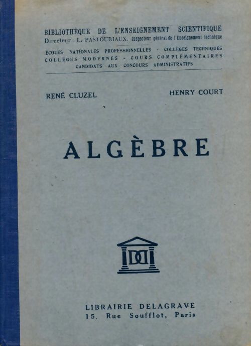 Algèbre - Court Cluzel - Livre