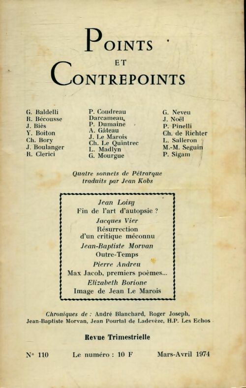Points et contrepoints n°110 - Collectif - Livre