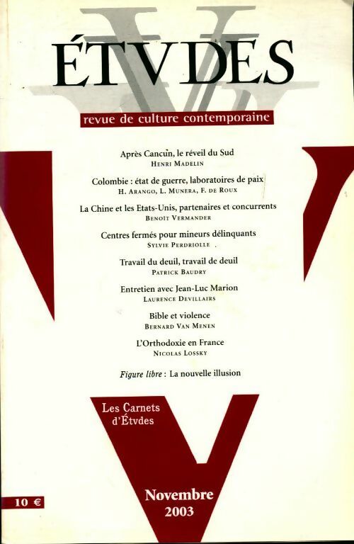 Etudes n°399-5 - Collectif - Livre
