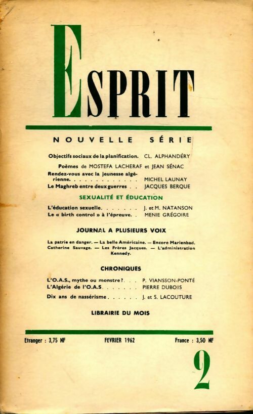 Esprit n°2 - Collectif - Livre