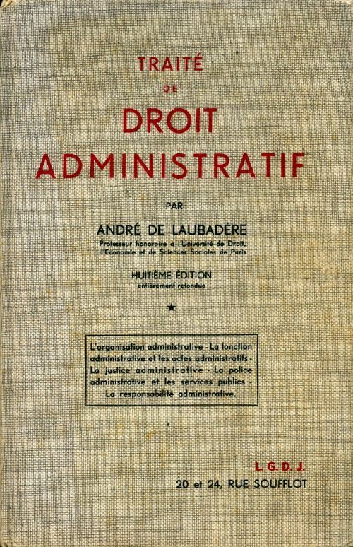Traité de droit administratif Tome I - André De Laubadère - Livre