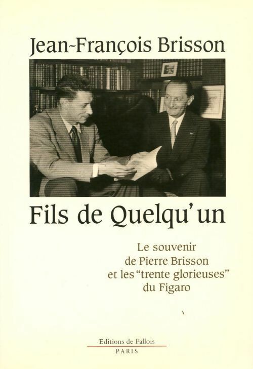 Fils de quelqu'un - Jean-François Brisson - Livre