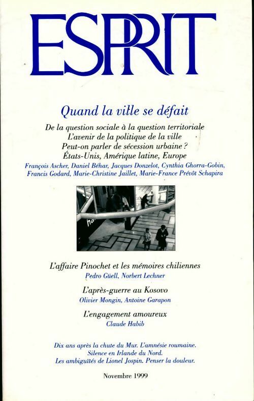 Esprit n°258 : Quand la ville se défait - Collectif - Livre