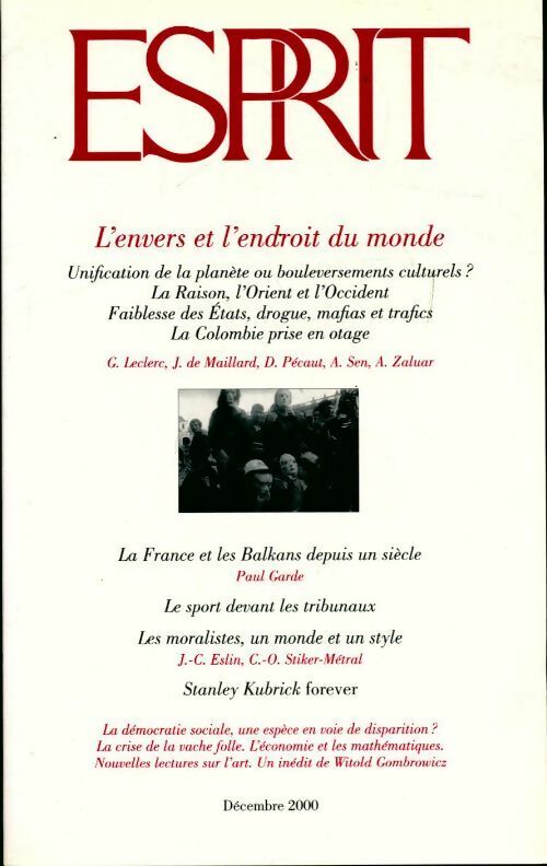 Esprit n°270 : l'envers et l'endroit du monde - Collectif - Livre