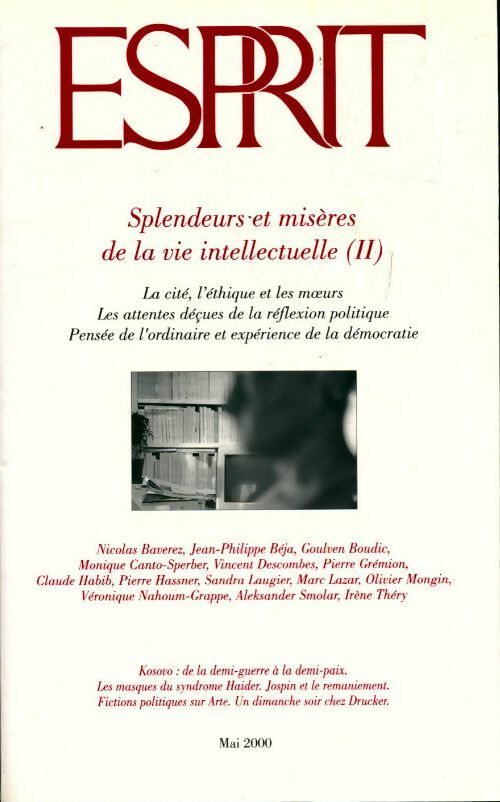 Esprit n°263 : splendeurs et misères de la vie intellectuelle - Collectif - Livre