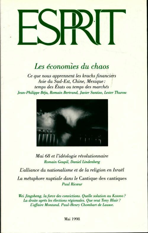 Esprit n°242 : les économies du chaos - Collectif - Livre