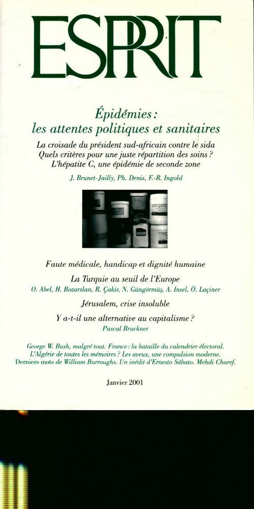 Esprit n°271 : épidémies : les attentes politiques et sanitaires - Collectif - Livre