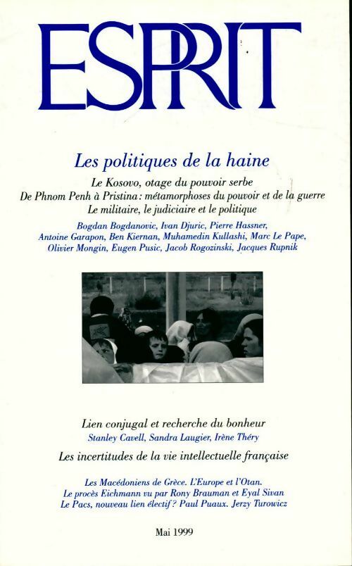 Esprit n°252 : les politiques de la haine - Collectif - Livre