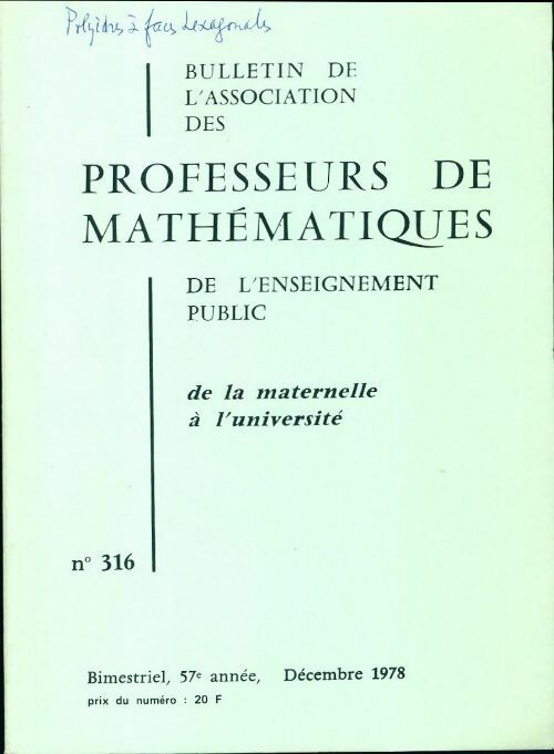 Bulletin APMEP n°316 - Collectif - Livre