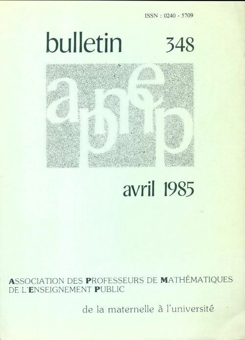 Bulletin APMEP n°348 - Collectif - Livre