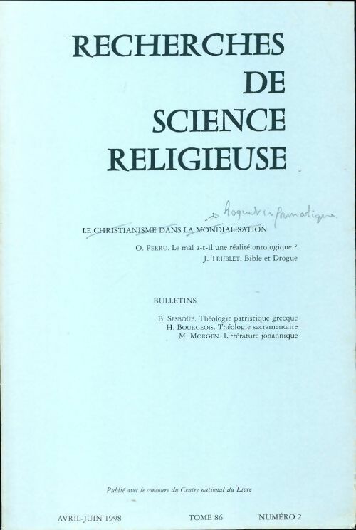 Recherches de science religieuse n°86-2 - Collectif - Livre