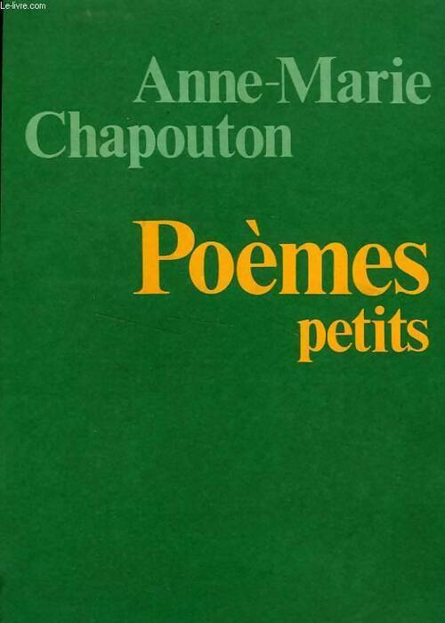 Poèmes petits - Chapouto - Livre