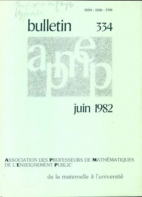 Bulletin APMEP n°334 - Collectif - Livre