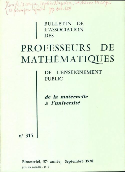 Bulletin APMEP n°315 - Collectif - Livre