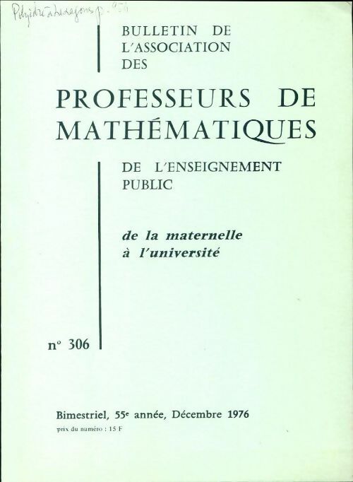 Bulletin APMEP n°306 - Collectif - Livre