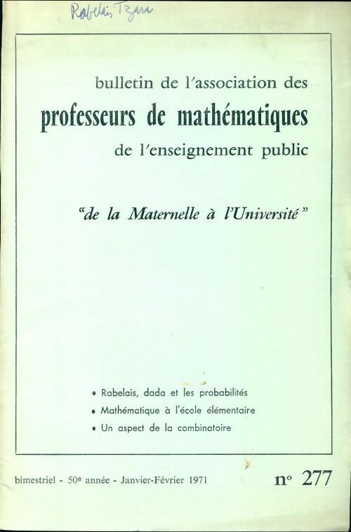 Bulletin APMEP n°277 - Collectif - Livre