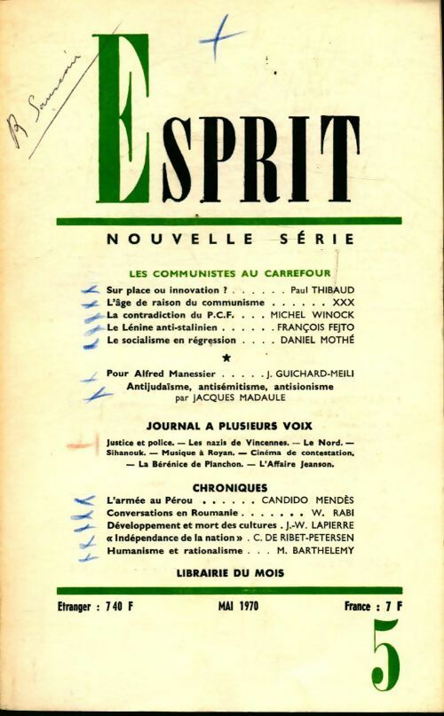 Esprit n°392 - Collectif - Livre