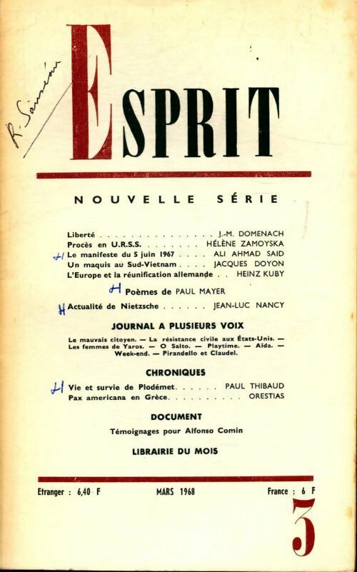 Esprit n°369 - Collectif - Livre