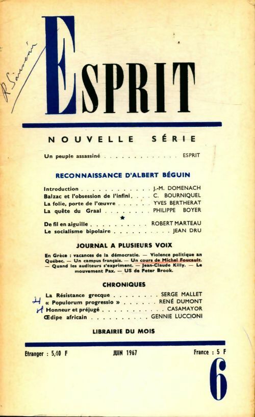 Esprit n°361 - Collectif - Livre