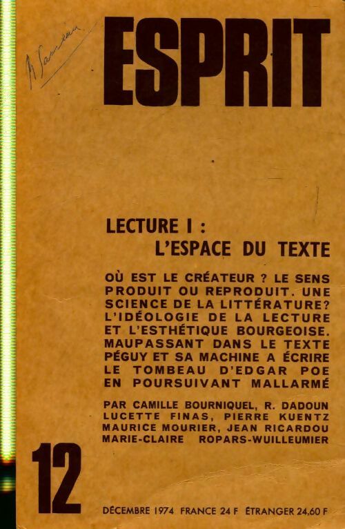 Esprit n°441 - Collectif - Livre