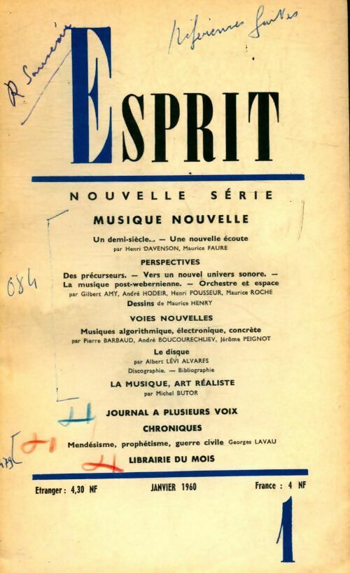 Esprit n°280 : Musique nouvelle - Collectif - Livre