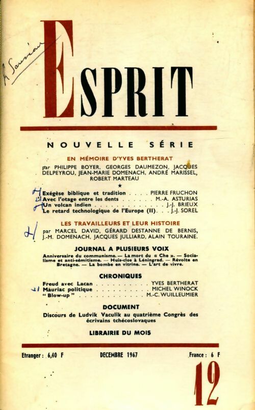Esprit n°366 - Collectif - Livre