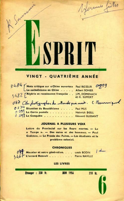 Esprit n°239 - Collectif - Livre