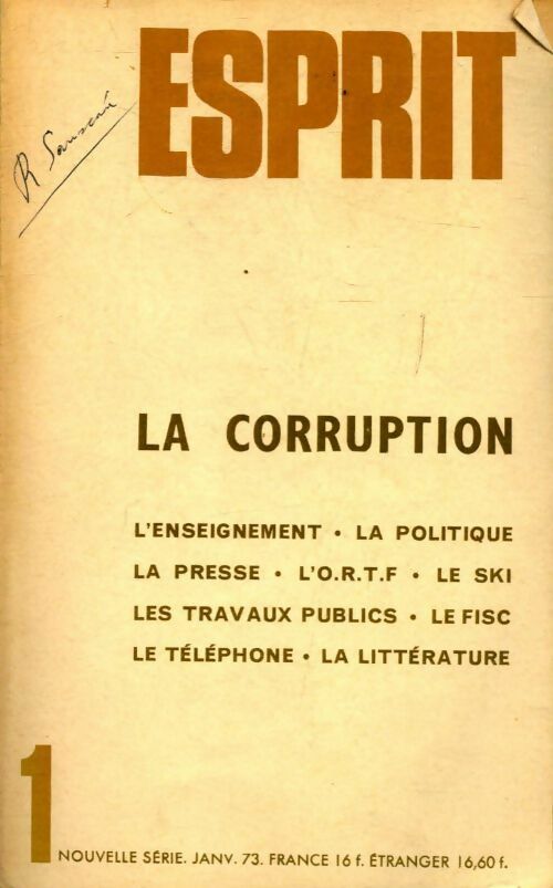 Esprit n°420 : La corruption - Collectif - Livre