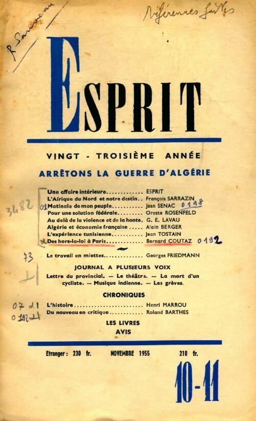 Esprit n°232 - Collectif - Livre