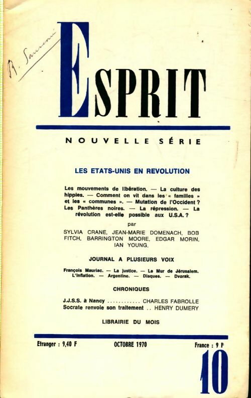 Esprit n°396 : Les Etats-Unis en révolution - Collectif - Livre