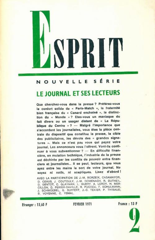 Esprit n°400 - Collectif - Livre