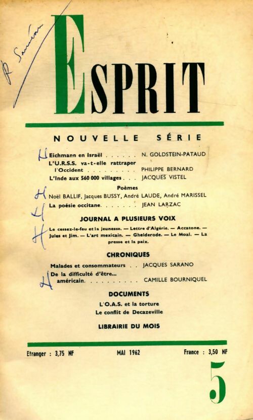 Esprit n°306 - Collectif - Livre